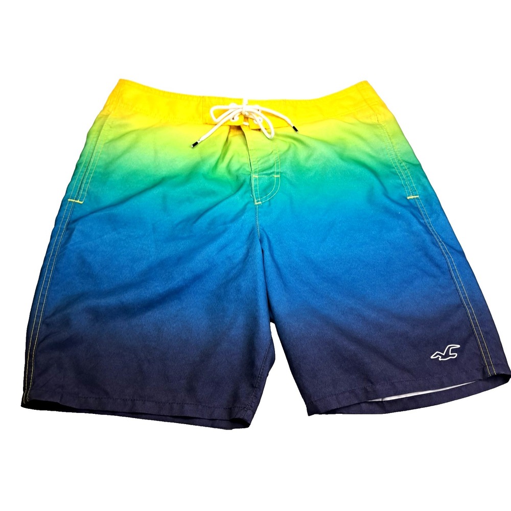 Hollister California Board Shorts Mens 34 Surf Swim Logo Beach Summer Vacation